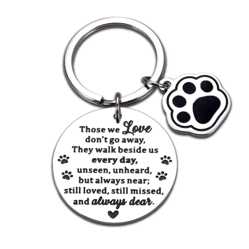 KINMES Dog Memorial Gifts for Loss of Dog, Pet Sympathy Gifts, Pet Loss Sympathy Keychain for Pet Owner, Sympathy Gift for Cat, Bereavement Passed Away Gift