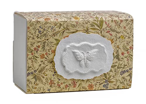 The Favorite Place® Burial Biodegradable Urn for Human Ashes, (Large Butterfly Urn), Water Burial Urn, Urn for Cremation, Cremation Urn Box, EcoFriendly Urn, (Florentine Italian with Butterfly) K-115 - color: Florentine Butterfly Cotton Inspired By Veneti