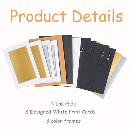 DeerZone Inkless Paw Print Kit,Dog Paw Print Kit,Dog Nose Print Kit - color: Gold/Silver, size: Small-Medium 4 Pack
