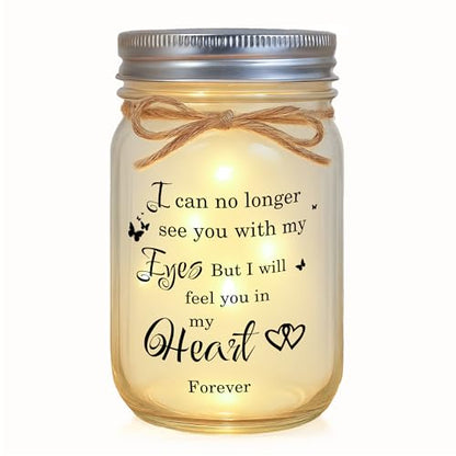 Sympathy Gifts for Loss of Loved One, Memorial Mason Jar Light, Bereavement Gift for Grieving Friends & Family, In Memory of Mom Dad Husband Wife, Remembrance Home Decor - style: Sympathy