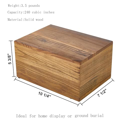 Rustic Solid Barn Wood Cremation Urn Boxes for Human Ashes Adult