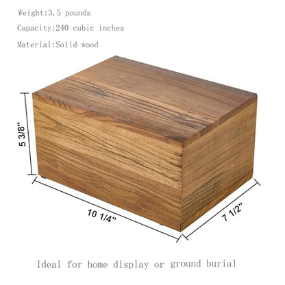 Rustic Solid Barn Wood Cremation Urn Boxes for Human Ashes Adult