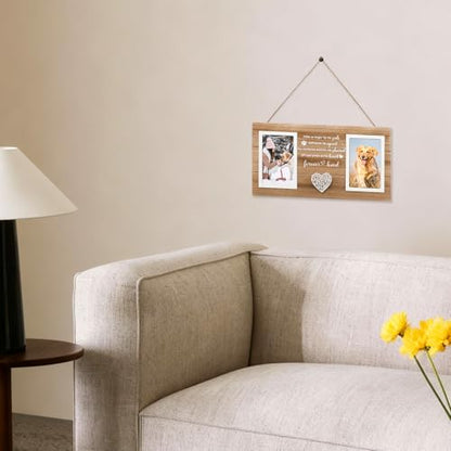 Sympathy Gifts for Loss of Dog, Dog Memorial Picture Frame for Pet Loss of Gift, Pet Loss Remembrance Gifts Large Picture Frame, Holds 2pcs 4x6 Pictures - style: loss of dog