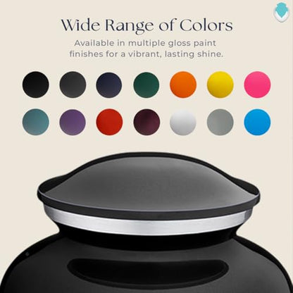 Geturns Embrace Adult Personalized Doves Cremation Urns for Human Ashes I Large Picture Black Funeral Urn for Adult Men and Women with Double Side Engraving I 200 lbs - color: _Black (Double Sided)