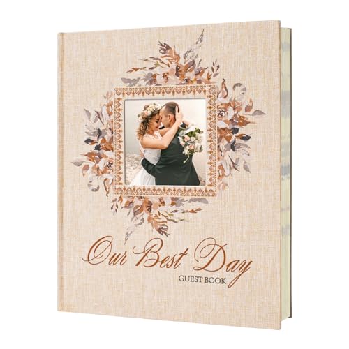 Vienrose Polaroid Guest Book 10x8 Inch Hardcover 120 Pages Boho Style - style: Bohemian Guest Book