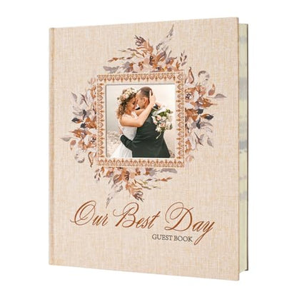Vienrose Polaroid Guest Book 10x8 Inch Hardcover 120 Pages Boho Style - style: Bohemian Guest Book