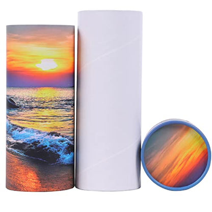 Ocean Sunset Scattering Urn – Biodegradable Scatter Tube for Ashes - Cremation Urn for Adult Ashes (Small) - size: Small