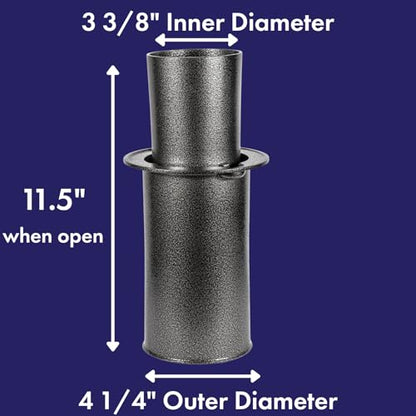 Lifetime Cemetery Vase – Antique Silver Vase Complete – Durable Memorial Flower Vase for Gravesites - color: Antique Silver