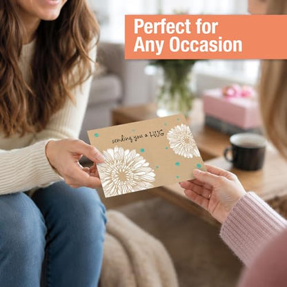 Current Greeting Card Set | Kraft Thinking of You, 20 Count, 10 Designs, 5" x 7" Folded, Envelopes Included, Value Pack - style: Kraft