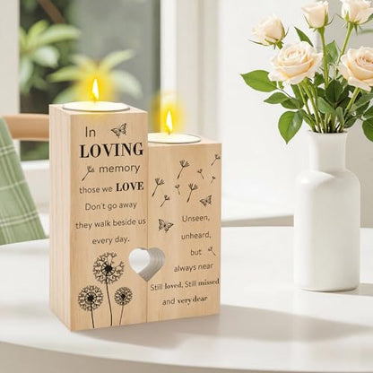 Sympathy Gifts for Loss of Loved One - Sympathy Candle Holder Candlestick Memorial Bereavement in Memory of Condolences Remembrance Gifts for Loss of Mom Dad Son Daughter Sister