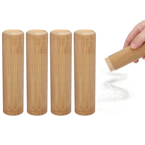 uxcell 4pcs Bamboo Scattering Urn, 5.9" x 1.6" Small Cremation Tube with Lid Mini Keepsake Brown for Male Female Pet Dog Brown - size: 5.9" x 1.6"