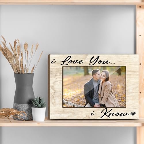 Couple Picture Frame Wooden Picture Frames Gifts for Couples Picture Frames for Desk Things to Get Your Girlfriend Modern Picture Frames Couple Things Picture Gifts Picture Frame 4x6 - Jk0260 - color: XK19