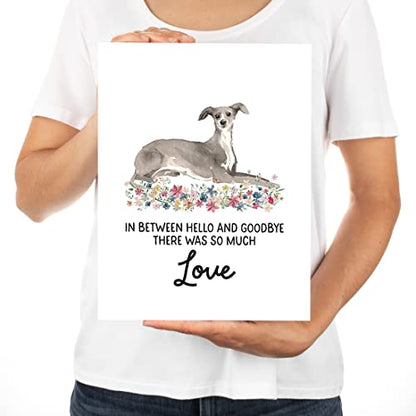Andaz Press Jumbo Pet Sympathy Card with Envelope, Sorry For Your Loss Card, Italian Greyhound, Pet Loss, Dog Grief Bereavement Card with Big Blank Space to Send to Friends, Family, 8.5" x 11", 1-Pack - color: Italian Greyhound