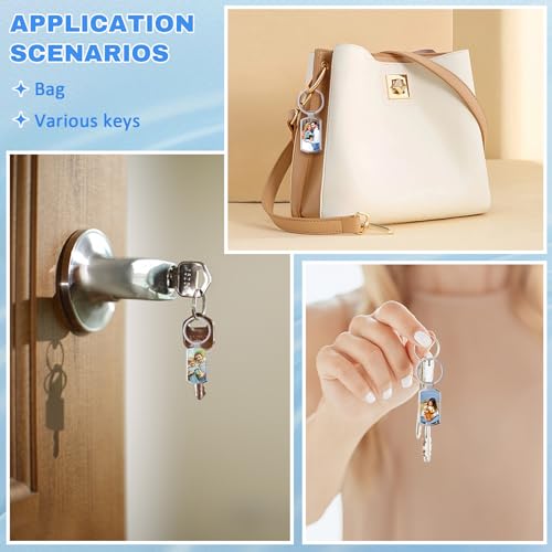 Double Sided Custom Keychain With Picture Alloy Color Printing Personalized Photo Keychain Customizable Text Gifts - color: A-oval