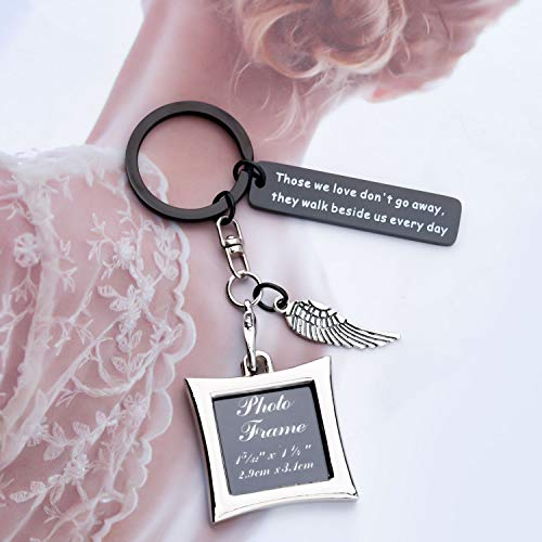 AKTAP Photo Frame Keychain Memorial Gifts Those We Love Don't Go Away Picture Frame Keyring