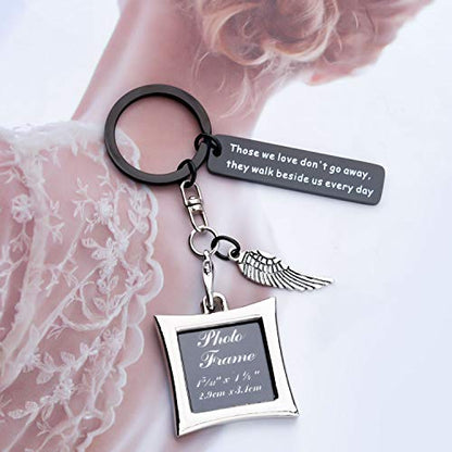 AKTAP Photo Frame Keychain Memorial Gifts Those We Love Don't Go Away Picture Frame Keyring