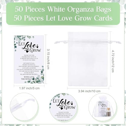 Jingmore 50 Sets Wedding Favors for Guests Let Love Grow Gift, Leaves - style: Leaves