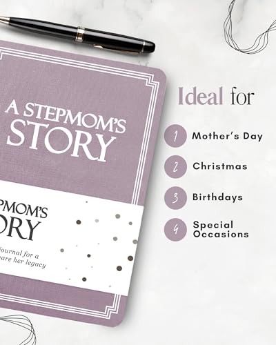 Stepmom's Life Story Journal (Hardcover): A Meaningful Keepsake for Stepmom to Share Her Journey & Memories, Book Includes 250+ Prompt Questions, Sentimental Gift for Mother's Day, Birthday, Christmas - style: Stepmom's Life Story Journal