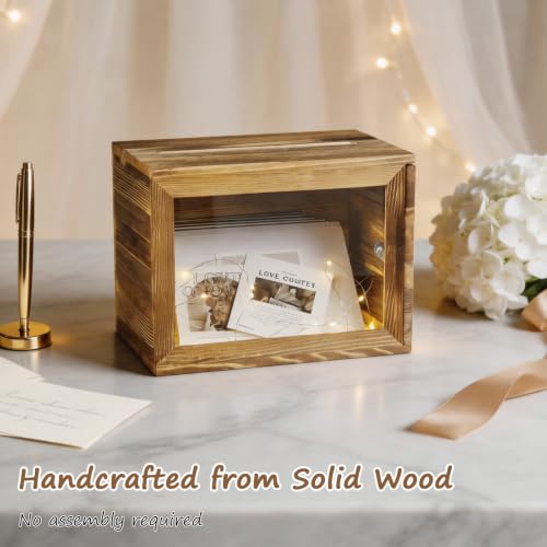 Wedding Card Box, Wooden Keepsake Card Box for Party, Bridal Shower