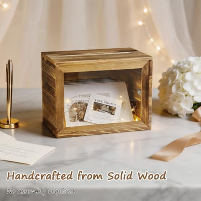 Wedding Card Box, Wooden Keepsake Card Box for Party, Bridal Shower