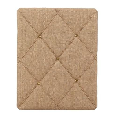 Burlap Bulletin Picture & Memo Board, 19.75 x 15.75 in | Criss-Cross Twine Design, Great for Photos and Notes - color: Natural Burlap