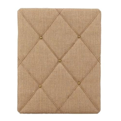 Burlap Bulletin Picture & Memo Board, 19.75 x 15.75 in | Criss-Cross Twine Design, Great for Photos and Notes - color: Natural Burlap