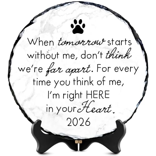 Dog Memorial Gifts – Pet Loss Sympathy Slate Plaque with Stand, In Memory of Pet Sign, Losing a Pup Keepsake Decor for Dog Lovers, Dog Remembrance Keepsake - color: Dog Memorial