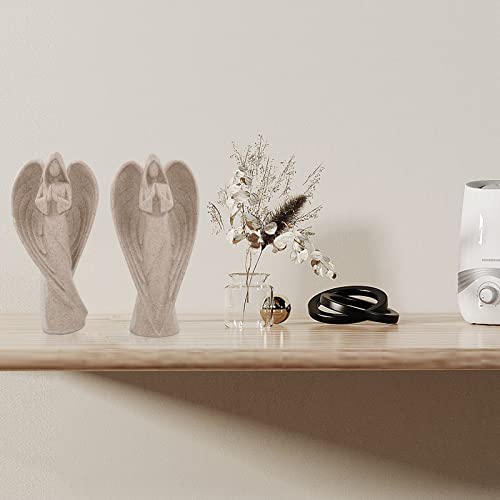 SIMON'S SHOP Praying Angel Statues, 9'' Remembrance Angel Sculpture - color: Beige - Sheltering Wings