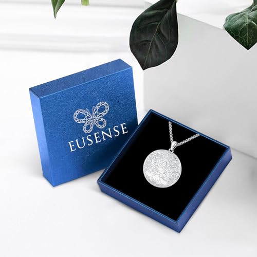 Picture Locket Necklace for Women Men Rose 14K Real Gold 925 Sterling Silver Jewelry Heart Locket Necklace that Holds Pictures Tree of Life Viking Wolf Celtic Knot St Christopher St Michael Pendant - color: I2-9-Celtic Locket-1