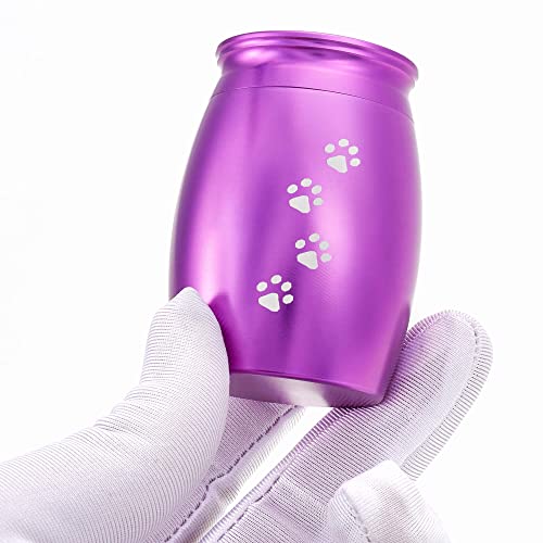 Small Urns for Pet Ashes,Puple Mini Urn for Dog or Cats Ashes - color: Purple