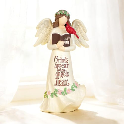 Cardinal Gifts for Women Angel Cardinal Figurine Decor Memorial Sympathy Gifts for Loss of Loved One Book Design Angel with Cardinal - style: Book Design Angel with Cardinal