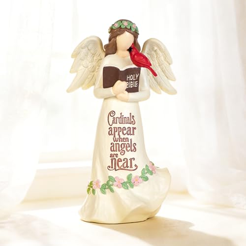 Cardinal Gifts for Women Angel Cardinal Figurine Decor Memorial Sympathy Gifts for Loss of Loved One Book Design Angel with Cardinal - style: Book Design Angel with Cardinal