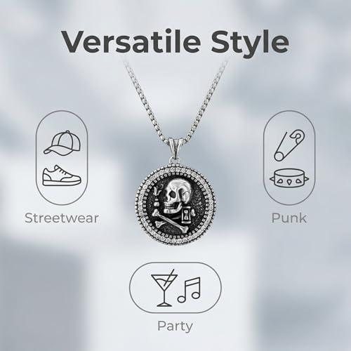 925 Sterling Silver Patron Saint Necklace Amulet Miraculous Medal Pendant Jewelry for Men Women with Friendship Talisman Travel Inspirational Gifts - color: black-K