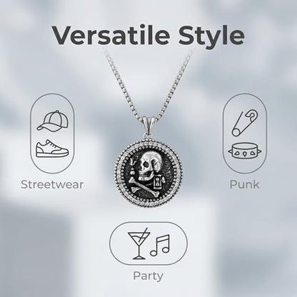 925 Sterling Silver Patron Saint Necklace Amulet Miraculous Medal Pendant Jewelry for Men Women with Friendship Talisman Travel Inspirational Gifts - color: black-K