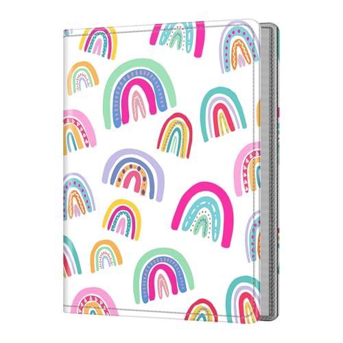 Fintie Photo Album 5x7 Photos, 52 Pockets Small Capacity Wallet Albums Book | Vegan Leather Cover, 5X7 Picture Keepsakes, Family/Wedding/Travel Memory Book, For Boys Girls Art Work, Dreamy Rainbow - color: Dreamy Rainbow