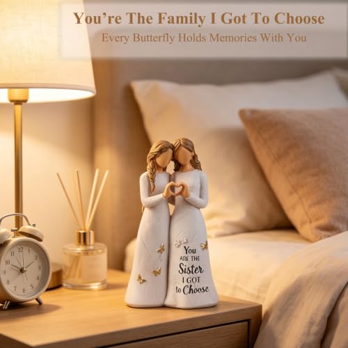 NAN ZAI NAN FANG Birthday Gifts for Women, Sisters Gifts from Sister | 5.5" Hand-Painted Sister Figurine to Best Friend Sisters Gifts for Women for Christmas & Birthday - style: Sisterhood