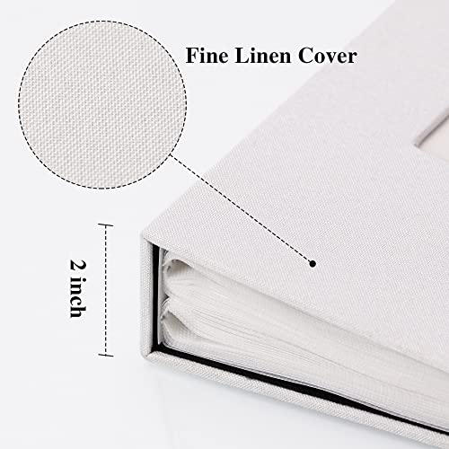 Vienrose 4x6 Photo Album,300 Pockets,Linen Cover with Window,White | Linen Hardcover, Slip In Photo Book, Family Memory Album, Travel Keepsake - color: White, size: 300 Pocket