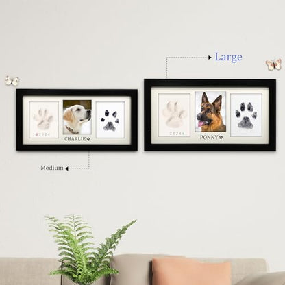 MYPAWLETS Paw Print Frame Kit,Dog/Cat Paw Print Keepsake,XL Black - color: Extra Large-Black