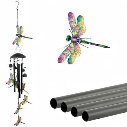 Wind Chimes for Outside, Dragonfly Garden Windchimes Memorial Windchimes - color: Colorful Dragonfly Wind Chimes