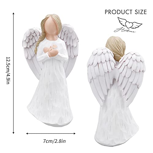 Remembrance Angel Figurine, Guardian Angel Figurine | Sculpted Hand Painted Figure with Sympathy Card - A Gift to Show Love Sympathy Gratitude Bereavement Friendship or Prayer - color: Remembrance Angel