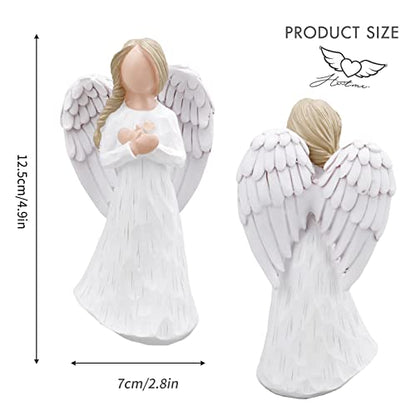 Remembrance Angel Figurine, Guardian Angel Figurine | Sculpted Hand Painted Figure with Sympathy Card - A Gift to Show Love Sympathy Gratitude Bereavement Friendship or Prayer - color: Remembrance Angel