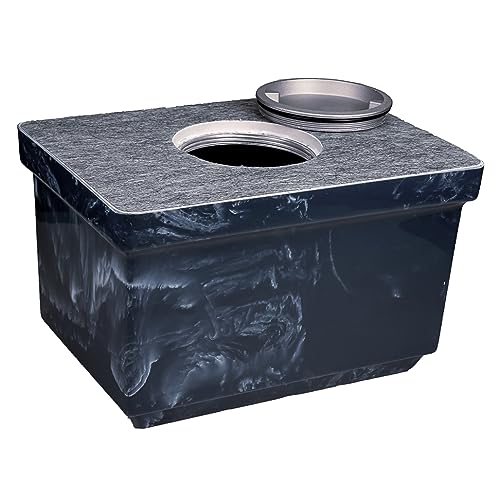 Navy Olympus Cultured Marble Cremation Urn for Human Ashes, Blue, Ground Burial, Home Display and Funeral Memorial - color: Navy