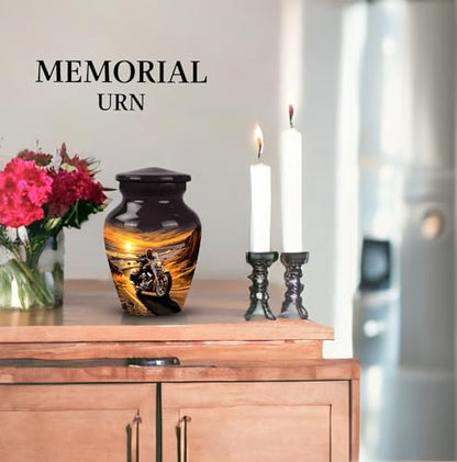 Motorcycle Mini Urn, 3 Inch Small Urn for Ashes, Cremation Urns for Adults - size: CLS-3 Inch, 1 Pc