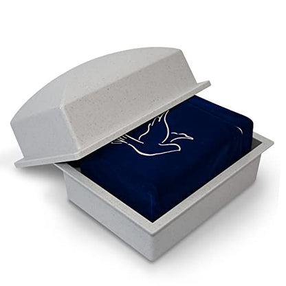 Velvet Urn Bag with TSA Approved Cremation Container | Holds Cremated Ashes of Human Adult | For Use in a Niche or Ground Burial | Fits Crowne Burial Urn Vault (Burgundy) - color: Burgundy