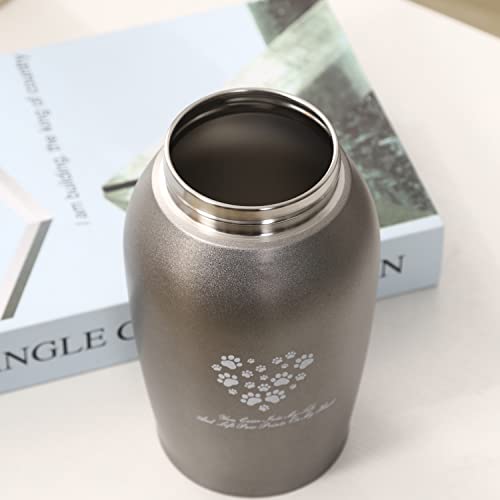 Stainless Steel Pet Urns,Suitable Size Urns for Pet Ashes (Medium, Grey) - color: Gray, size: Medium