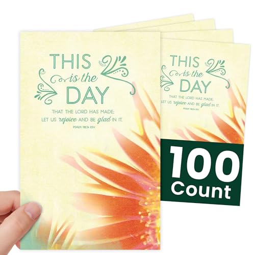 This is The Day Church Bulletins Church Bulletin Package of 100 - Welcome The Congregation, Share Church Information and Services On Quality Church Bulletin Paper - General Worship Bulletins