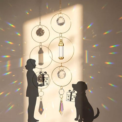 Yalikop Pet Memorial Urn Suncatcher Dog Cat Memorial Gifts,Ring - style: Ring