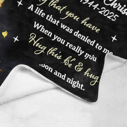 Custom Memorial Blanket with Photo - Sympathy Gift for Loss of Loved One - color: Style 22