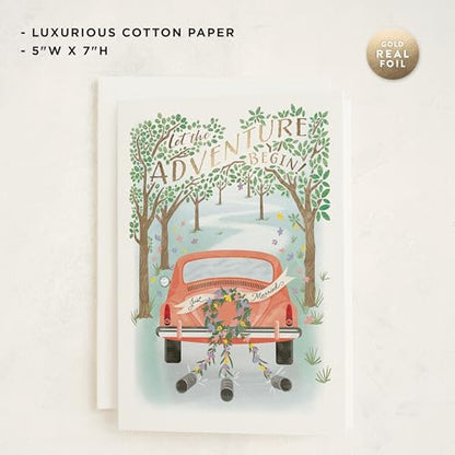 Minted | Wedding & Bridal Shower Card, 5x7 w/Envelope | Lovers' Lane - color: Lovers' Lane