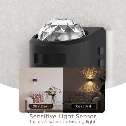 Briignite Motion Sensor Night Light Projector Dimmable Warm White Rotatable - color: Black-Motion